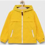 Dětské bundy s kapucí Chlapecké v žluté barvě z polyesteru od značky Tommy Hilfiger z obchodu Answear.cz s poštovným zdarma 