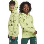 Dětské mikiny s kapucí Dívčí v zelené barvě z bavlny ve velikosti 8 let ve slevě od značky adidas z obchodu Answear.cz 
