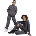 Dětské mikiny s kapucí Dívčí v šedé barvě z bavlny ve velikosti 8 let ve slevě od značky adidas Originals Trefoil z obchodu Answear.cz 