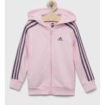 Dětské mikiny s kapucí Dívčí v růžové barvě ve velikosti 8 let od značky adidas z obchodu Answear.cz 