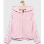 Dětské mikiny s kapucí Dívčí v růžové barvě z polyesteru ve velikosti 12 let ve slevě od značky adidas z obchodu Answear.cz 