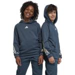 Dětské mikiny s kapucí Dívčí v modré barvě ve velikosti 8 let ve slevě od značky adidas z obchodu Answear.cz 