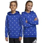 Dětské mikiny s kapucí Chlapecké v modré barvě ve velikosti 8 let od značky adidas z obchodu Answear.cz 