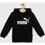 Dětské mikiny s kapucí Dívčí v černé barvě z bavlny ve velikosti 8 let od značky Puma z obchodu Answear.cz 