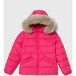 Dětské péřové bundy Dívčí v růžové barvě prošívané z polyesteru ve velikosti 7 let od značky Tommy Hilfiger z obchodu Answear.cz s poštovným zdarma 