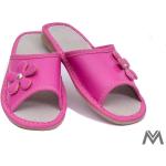 Dětské Kožené pantofle v růžové barvě z kůže ve velikosti 28 