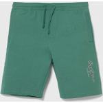 Dětské šortky Chlapecké v zelené barvě z bavlny strečové od značky Pepe Jeans z obchodu Answear.cz 