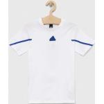 Dětská trička s potiskem Chlapecké v bílé barvě z bavlny od značky adidas z obchodu Answear.cz 