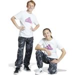Dětská trička s potiskem Dívčí v bílé barvě z bavlny strečové od značky adidas z obchodu Answear.cz 
