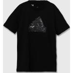 Dětská trička s potiskem Dívčí v černé barvě z bavlny strečové ve slevě od značky adidas z obchodu Answear.cz 