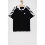 Dětská trička s límečkem Chlapecké v černé barvě z bavlny ve velikosti 8 let od značky adidas z obchodu Answear.cz 