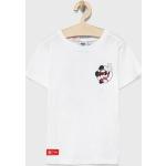 Dětská trička s potiskem Dívčí v bílé barvě z bavlny strečové od značky adidas Originals z obchodu Answear.cz 