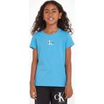 Dětská trička s potiskem Dívčí v modré barvě z bavlny Designer od značky Calvin Klein Jeans z obchodu Answear.cz 