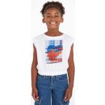 Dětská trička s potiskem Dívčí v bílé barvě z bavlny ve slevě Designer od značky Calvin Klein Jeans z obchodu Answear.cz 
