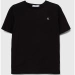 Dětská trička s límečkem Chlapecké v černé barvě z bavlny ve velikosti 8 let strečové Designer od značky Calvin Klein Jeans z obchodu Answear.cz 