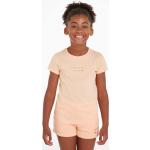 Dětská trička s potiskem Dívčí v oranžové barvě z bavlny ve velikosti 8 let Designer od značky Calvin Klein Jeans z obchodu Answear.cz 