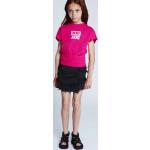 Dětská trička s potiskem Dívčí v růžové barvě z bavlny Designer od značky DKNY z obchodu Answear.cz 