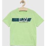 Dětská trička s potiskem Chlapecké v zelené barvě z bavlny ve slevě od značky Emporio Armani EA7 z obchodu Answear.cz 