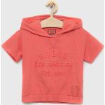 Dětská trička s krátkým rukávem Dívčí v růžové barvě z bavlny od značky Guess z obchodu Answear.cz 