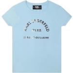 BIO Dětská trička s krátkým rukávem Dívčí v modré barvě od značky Karl Lagerfeld z obchodu Answear.cz 