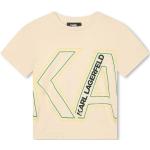 Dětská trička s potiskem Chlapecké v béžové barvě z bavlny od značky Karl Lagerfeld z obchodu Answear.cz 