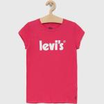 Dětská trička s potiskem Dívčí v růžové barvě z bavlny ve velikosti 13/14 let od značky LEVI´S z obchodu Answear.cz 