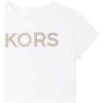 Dětská trička s krátkým rukávem Dívčí v bílé barvě z bavlny strečové Designer od značky Michael Kors z obchodu Answear.cz 