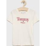 Dětská trička s potiskem Dívčí v béžové barvě z bavlny ve velikosti 6 let ve slevě od značky Tommy Hilfiger z obchodu Answear.cz 