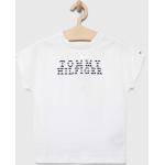 Dětská trička s krátkým rukávem Dívčí v bílé barvě z bavlny od značky Tommy Hilfiger z obchodu Answear.cz 