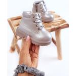 Dívčí Kotníkové boty ve stříbrné barvě ve velikosti 22 ve slevě 
