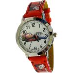 Dětské kožené hodinky Auta Blesk McQueen červené