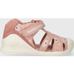Dívčí Kožené sandály Biomecanics v růžové barvě z kůže ve velikosti 24 protiskluzové na léto 