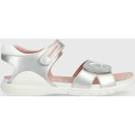 Dívčí Kožené sandály Biomecanics ve stříbrné barvě z kůže ve velikosti 30 ve slevě na léto 