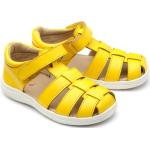 Dívčí Kožené pantofle v žluté barvě z kůže ve velikosti 21 na zip ve slevě na léto 