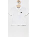 Dětská trička s límečkem Chlapecké v bílé barvě z bavlny ve velikosti 8 let strečové od značky Lacoste z obchodu Answear.cz s poštovným zdarma 