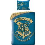 Povlečení v nebeské barvě z bavlny s motivem Harry Potter Hogwarts 