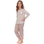 Dětská pyžama Dívčí v hnědé barvě s pruhovaným vzorem z bavlny ve velikosti 6 let z obchodu Elegant.cz 