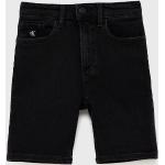 Dětské džíny Chlapecké v černé barvě z bavlny ve velikosti 8 let ve slevě Designer od značky Calvin Klein Jeans z obchodu Answear.cz 