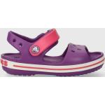 Dívčí Gumové pantofle Crocs Crocband ve fialové barvě ve velikosti 30 na suchý zip na léto 