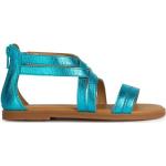 Dívčí Kožené sandály Geox v tyrkysové barvě z kůže ve velikosti 30 na léto 