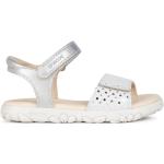 Dívčí Kožené sandály Geox ve stříbrné barvě z kůže ve velikosti 24 na léto 
