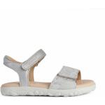 Dívčí Kožené sandály Geox ve stříbrné barvě z kůže ve velikosti 29 vodotěsné ve slevě na léto 