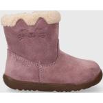 Dívčí Zimní boty Geox ve fialové barvě semišové ve velikosti 26 s tlumením nárazu na zimu 