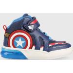 Dětské sneakers boty Geox x Marvel, Avengers tmavomodrá barva