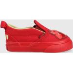 Chlapecké Slip on tenisky Vans Slip On v červené barvě v skater stylu z gumy ve velikosti 26,5 bez zapínání 