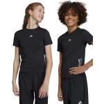 Dětská trička s límečkem Chlapecké v černé barvě z polyesteru od značky adidas z obchodu Answear.cz 