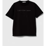 Dětská trička s límečkem Chlapecké v černé barvě z bavlny ve velikosti 8 let strečové Designer od značky Calvin Klein Jeans z obchodu Answear.cz 