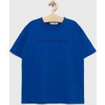 Dětská trička s límečkem Chlapecké v modré barvě z bavlny ve velikosti 10 let Designer od značky Calvin Klein Jeans z obchodu Answear.cz 