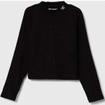 BIO Dětská trička s dlouhým rukávem Dívčí v černé barvě z viskózy ve velikosti 6 let Designer od značky Calvin Klein Jeans z obchodu Answear.cz 