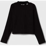 BIO Dětská trička s dlouhým rukávem Dívčí v černé barvě z viskózy ve slevě Designer od značky Calvin Klein Jeans z obchodu Answear.cz 
